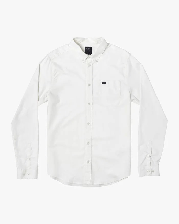 RVCA Shirts Flannels Boy039s Thatll Do Stretch Long Sleeve Shirt White 8211 Boys RVCA Shirts Flannels Boy039s Thatll Do Stretch Long Sleeve Shirt White 8211 Boys