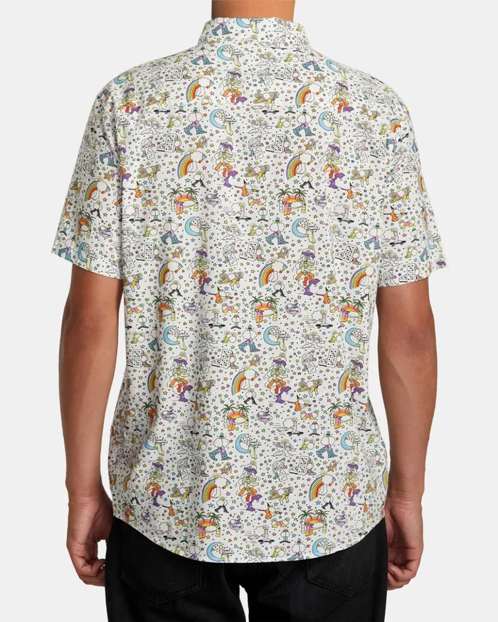 RVCA Shirts Flannels Jesse Lortz Short Sleeve Shirt White 8211 Men