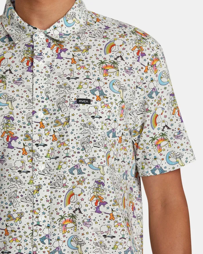 RVCA Shirts Flannels Jesse Lortz Short Sleeve Shirt White 8211 Men