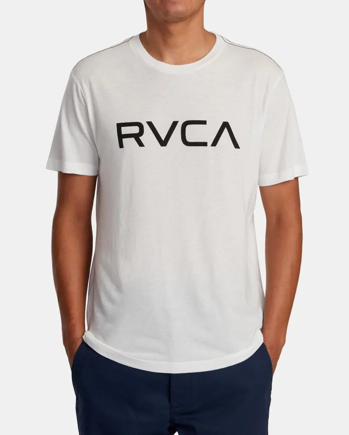 RVCA Short Sleeves Big RVCA Tee Antique White 8211 Men