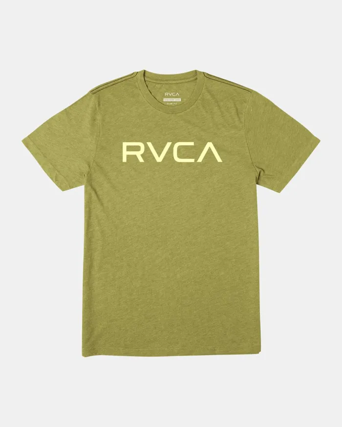 RVCA Short Sleeves Big RVCA Tee Mosstone 8211 Men