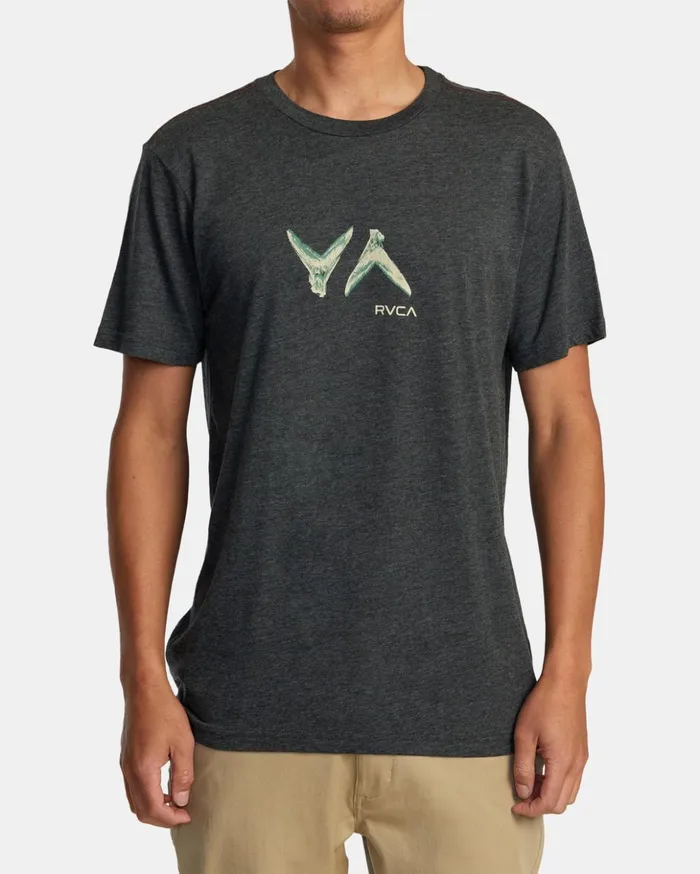 RVCA Short Sleeves Hawaii Fins Tee Black 8211 Men