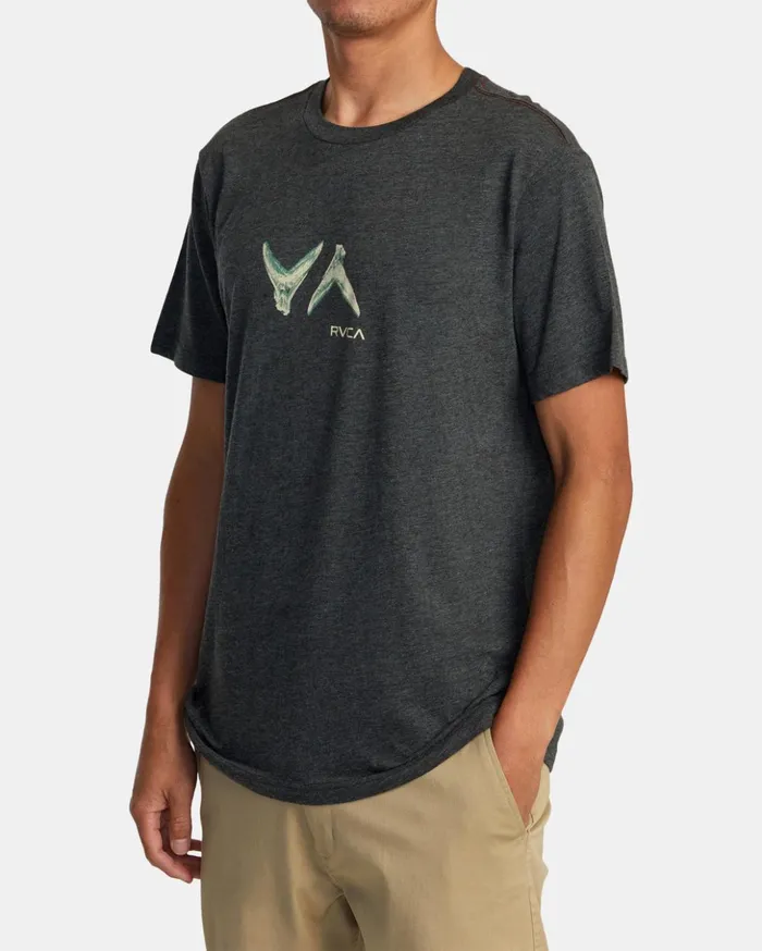 RVCA Short Sleeves Hawaii Fins Tee Black 8211 Men