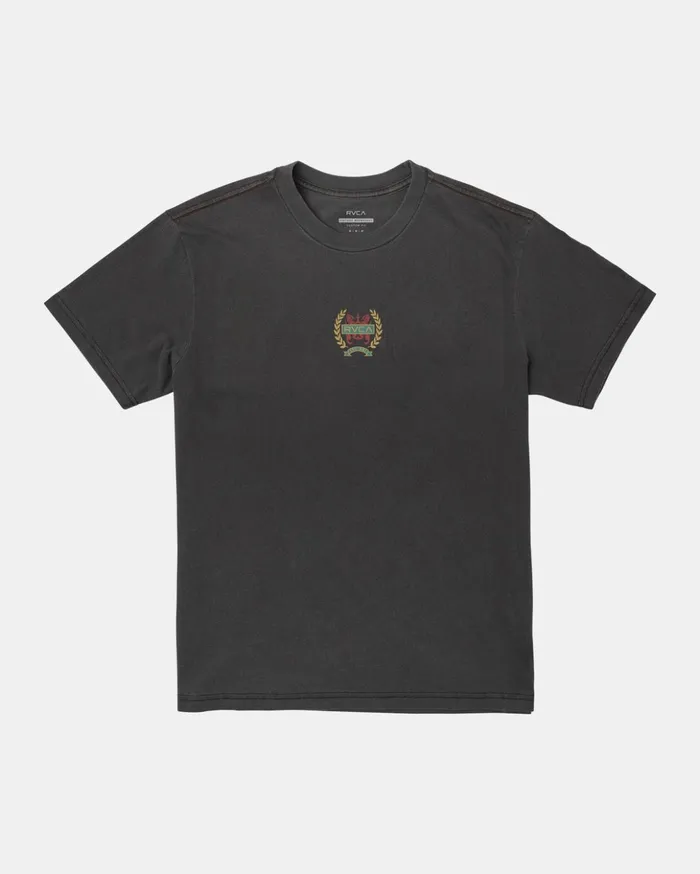 RVCA Short Sleeves Laurels TShirt Black 8211 Men