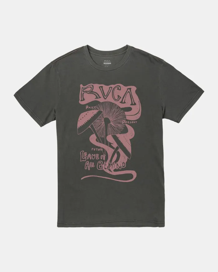 RVCA Short Sleeves Leave Behind TShirt Pirate Black 8211 Men