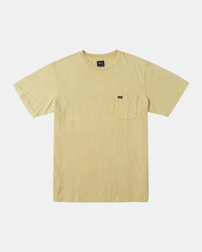 RVCA Short Sleeves Manic Shock Wash Sweatshirt Southern Moss 8211 Men