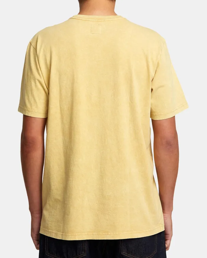 RVCA Short Sleeves Manic Shock Wash Sweatshirt Southern Moss 8211 Men