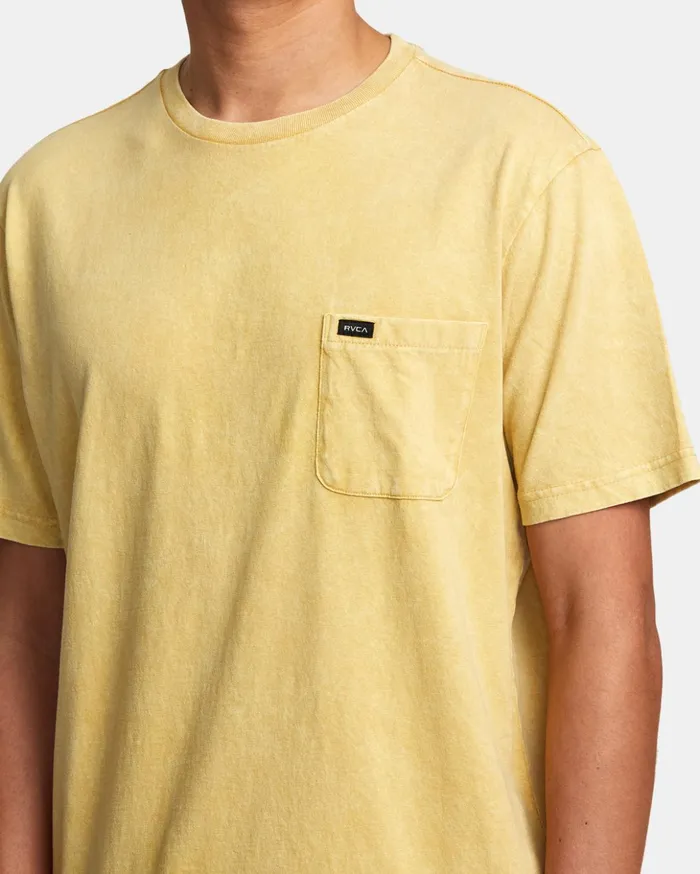 RVCA Short Sleeves Manic Shock Wash Sweatshirt Southern Moss 8211 Men