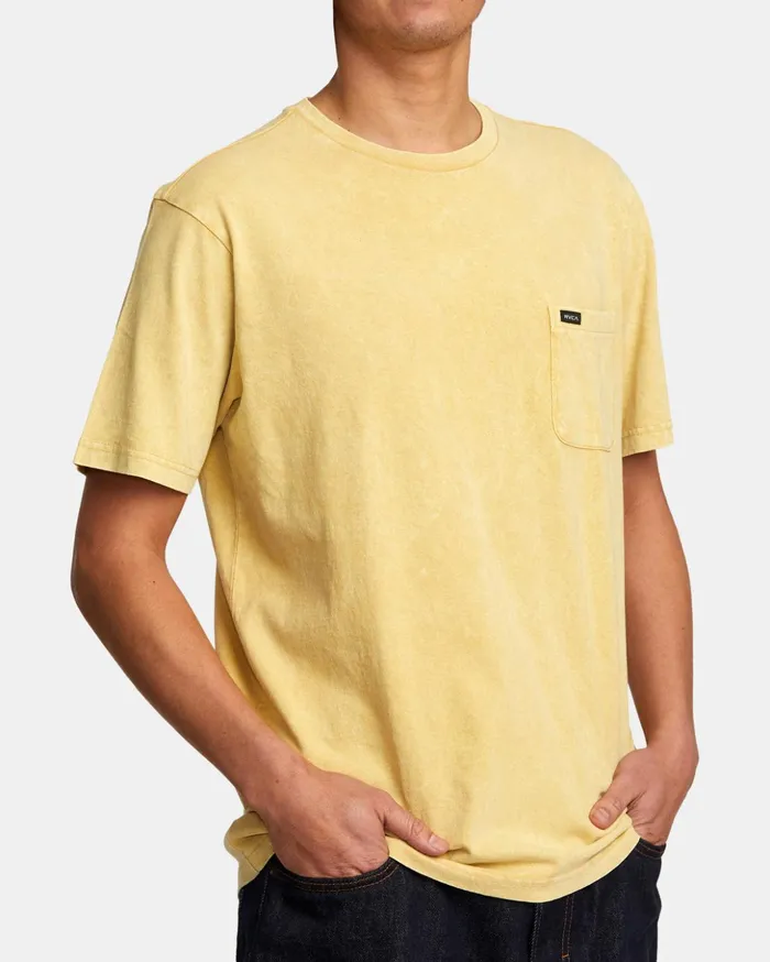 RVCA Short Sleeves Manic Shock Wash Sweatshirt Southern Moss 8211 Men