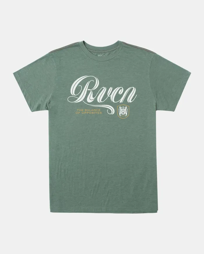 RVCA Short Sleeves Midline TShirt Jade 8211 Men