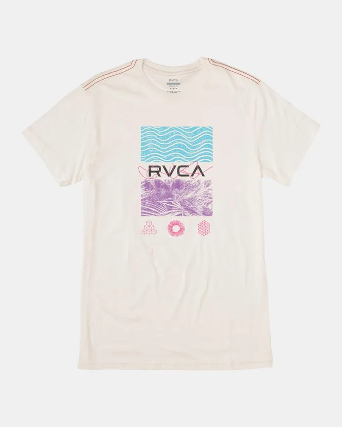 RVCA Short Sleeves Radio Fauna Tee Antique White 8211 Men