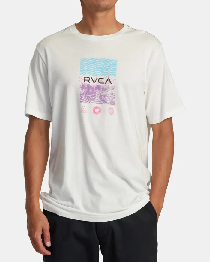 RVCA Short Sleeves Radio Fauna Tee Antique White 8211 Men
