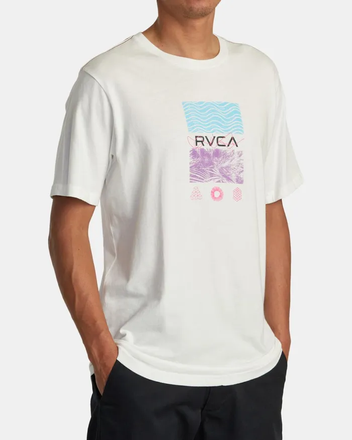 RVCA Short Sleeves Radio Fauna Tee Antique White 8211 Men