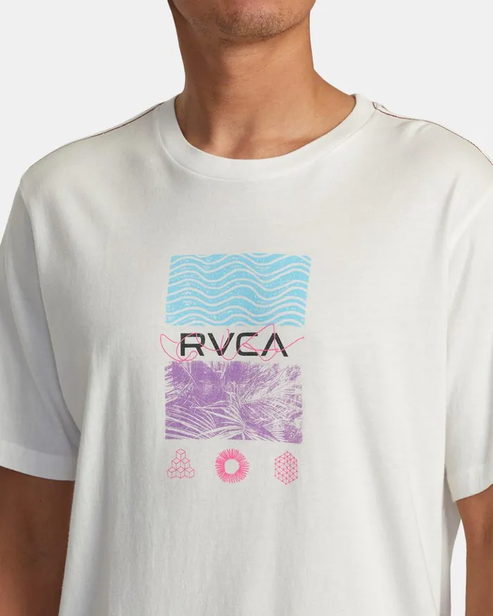 RVCA Short Sleeves Radio Fauna Tee Antique White 8211 Men