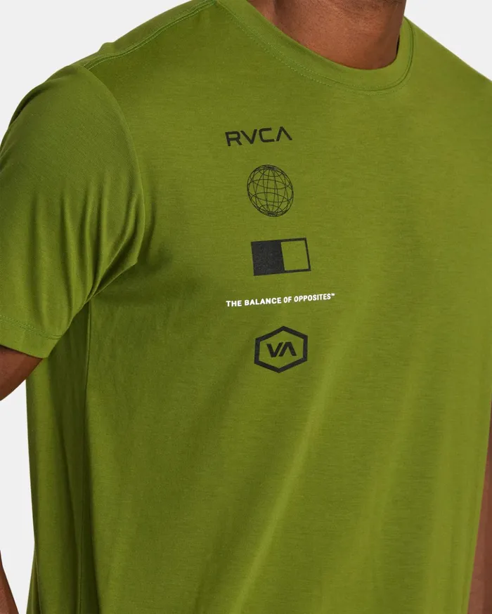 RVCA Short Sleeves RVCA Arena TShirt Olive Leaf 8211 Men