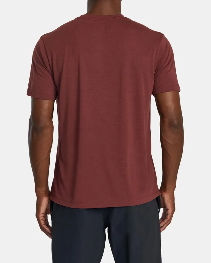 RVCA Short Sleeves RVCA Ball TShirt Burgundy 8211 Men