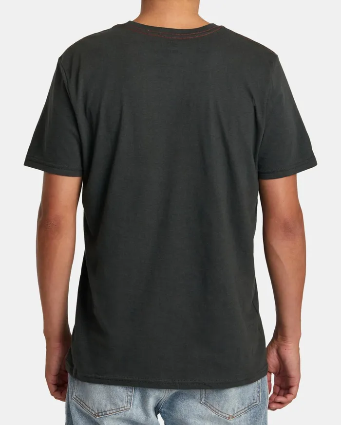 RVCA Short Sleeves Small RVCA Tee Pirate Black 8211 Men