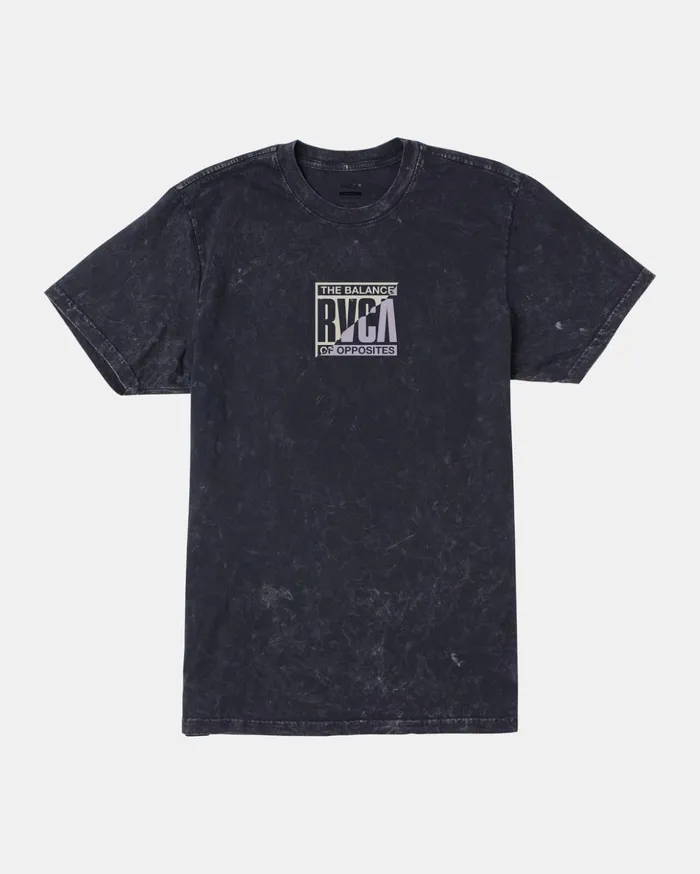 RVCA Short Sleeves Splitter TShirt Black Shock Wash 8211 Men
