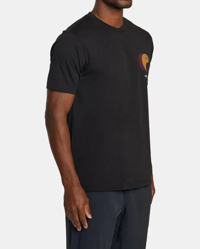 RVCA Short Sleeves Yin Yang Pin TShirt Black 8211 Men