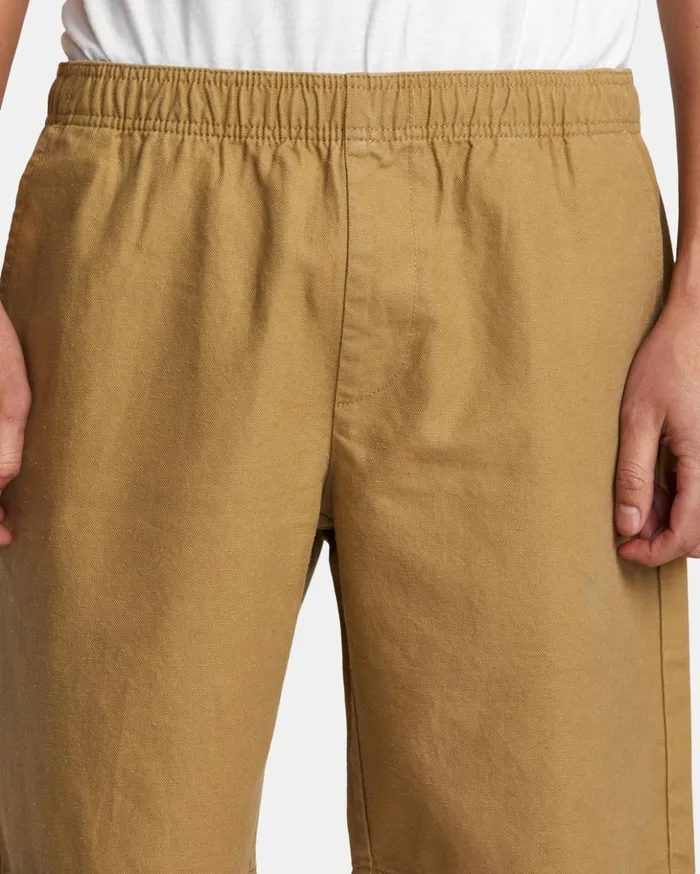 RVCA Shorts Hybrids HiGrade Elastic Waist 20034 Shorts Khaki 8211 Men