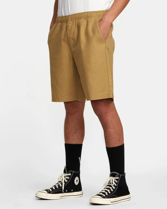 RVCA Shorts Hybrids HiGrade Elastic Waist 20034 Shorts Khaki 8211 Men