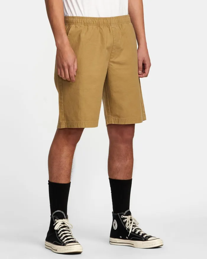 RVCA Shorts Hybrids HiGrade Elastic Waist 20034 Shorts Khaki 8211 Men