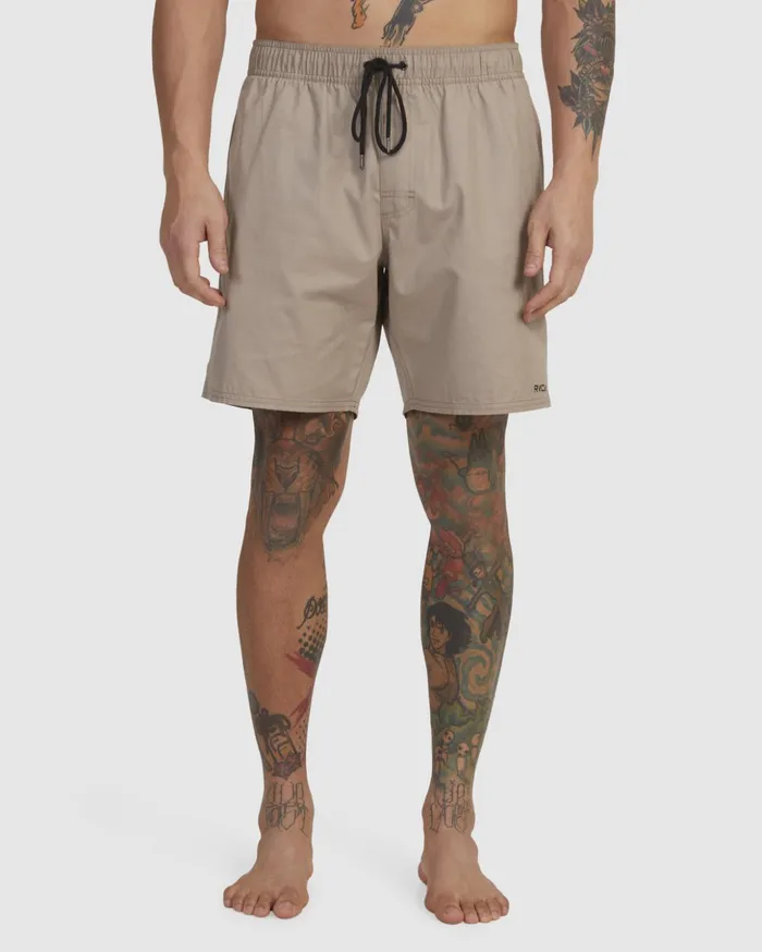 RVCA Shorts Hybrids Opposites Elastic Waist Hybrid Amphibian Shorts Timber 8211 Men RVCA Shorts Hybrids Opposites Elastic Waist Hybrid Amphibian Shorts Timber 8211 Men