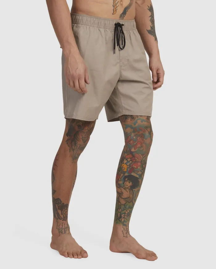 RVCA Shorts Hybrids Opposites Elastic Waist Hybrid Amphibian Shorts Timber 8211 Men RVCA Shorts Hybrids Opposites Elastic Waist Hybrid Amphibian Shorts Timber 8211 Men