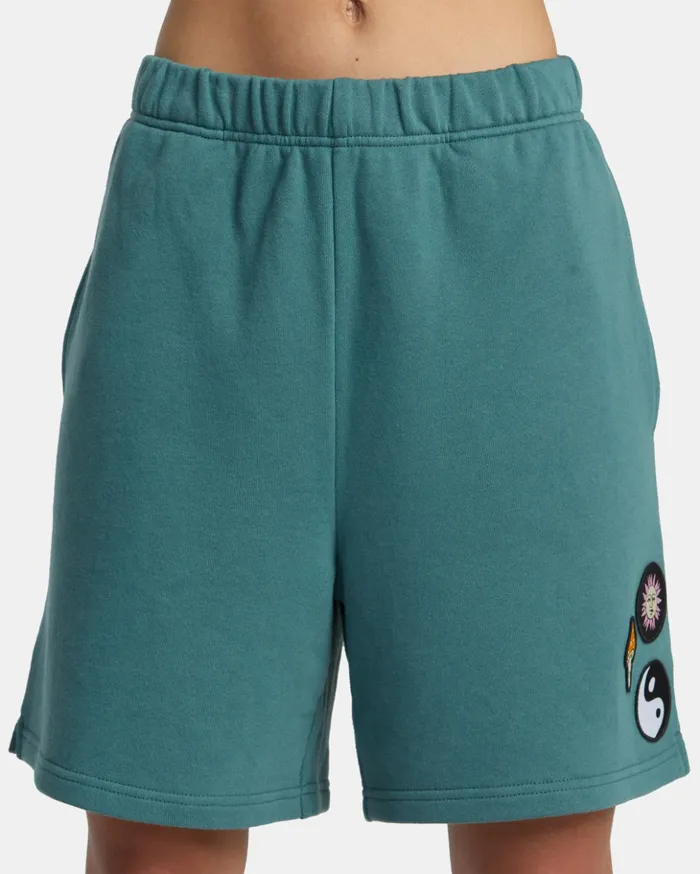 RVCA Shorts Hybrids Rose Machado Baggy Oversized Sweat Shorts Teal 8211 MenWomen RVCA Shorts Hybrids Rose Machado Baggy Oversized Sweat Shorts Teal 8211 MenWomen