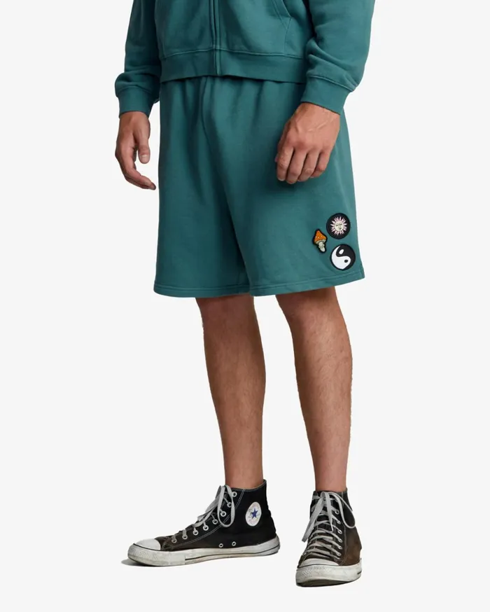 RVCA Shorts Hybrids Rose Machado Baggy Oversized Sweat Shorts Teal 8211 MenWomen RVCA Shorts Hybrids Rose Machado Baggy Oversized Sweat Shorts Teal 8211 MenWomen