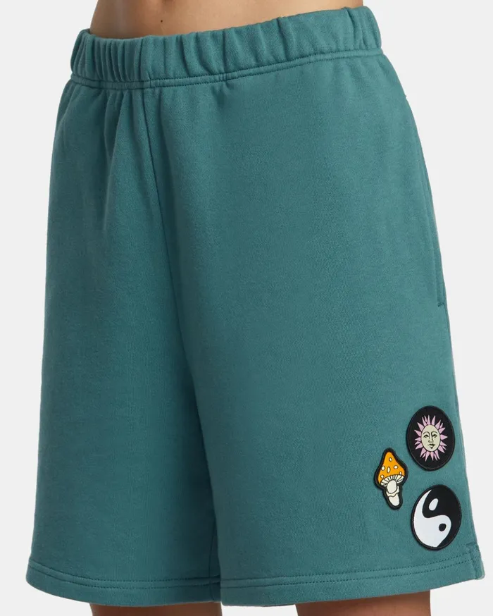 RVCA Shorts Hybrids Rose Machado Baggy Oversized Sweat Shorts Teal 8211 MenWomen RVCA Shorts Hybrids Rose Machado Baggy Oversized Sweat Shorts Teal 8211 MenWomen