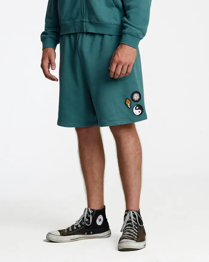 RVCA Shorts Hybrids Rose Machado Baggy Oversized Sweat Shorts Teal 8211 MenWomen RVCA Shorts Hybrids Rose Machado Baggy Oversized Sweat Shorts Teal 8211 MenWomen