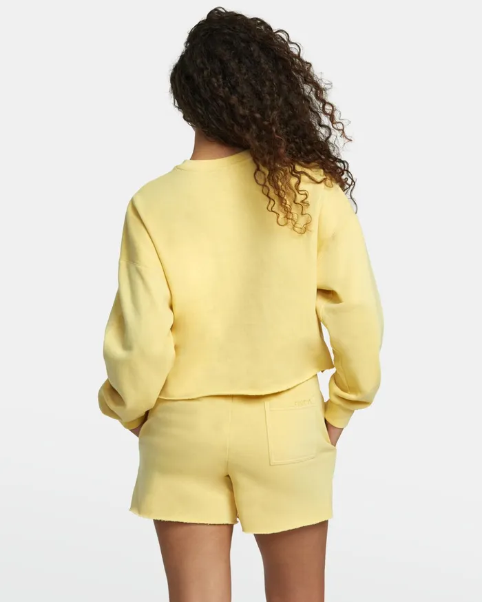 RVCA Shorts Skirts Sunday Test Drive Peached Sweat Shorts Golden 8211 Women