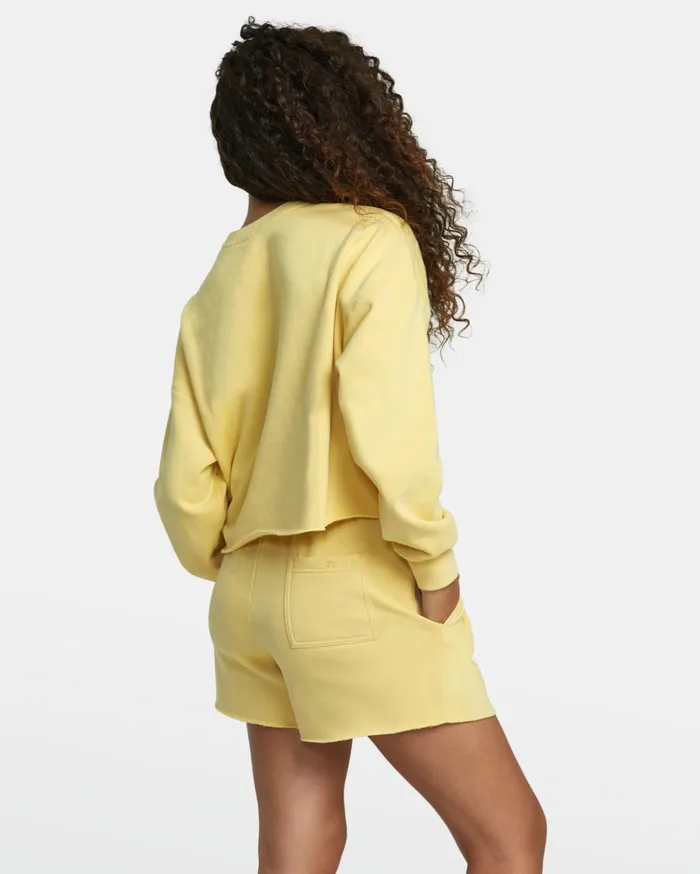 RVCA Shorts Skirts Sunday Test Drive Peached Sweat Shorts Golden 8211 Women