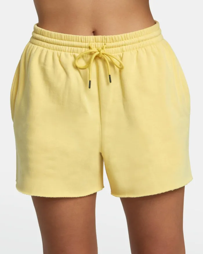 RVCA Shorts Skirts Sunday Test Drive Peached Sweat Shorts Golden 8211 Women