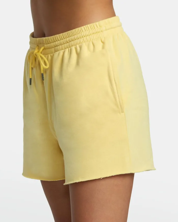 RVCA Shorts Skirts Sunday Test Drive Peached Sweat Shorts Golden 8211 Women