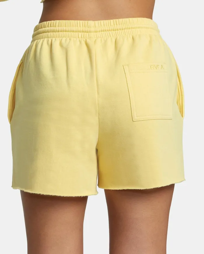 RVCA Shorts Skirts Sunday Test Drive Peached Sweat Shorts Golden 8211 Women