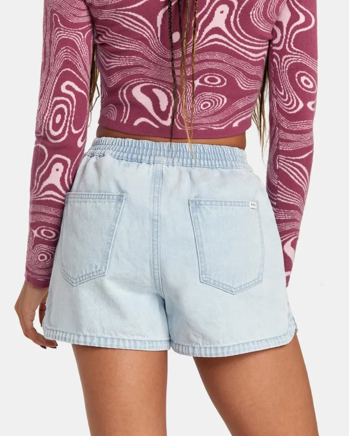 RVCA Shorts Skirts Venice Denim Shorts Bleach Wash 8211 Women