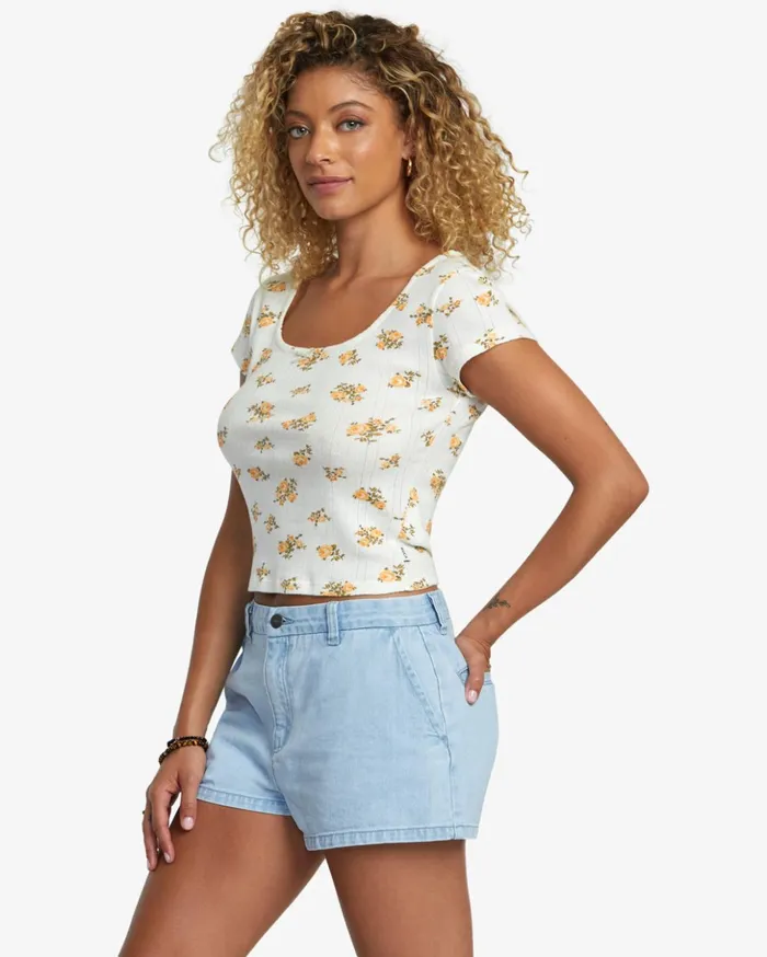RVCA Shorts Skirts Weekend Denim Shorts Light Vintage Wash 8211 Women