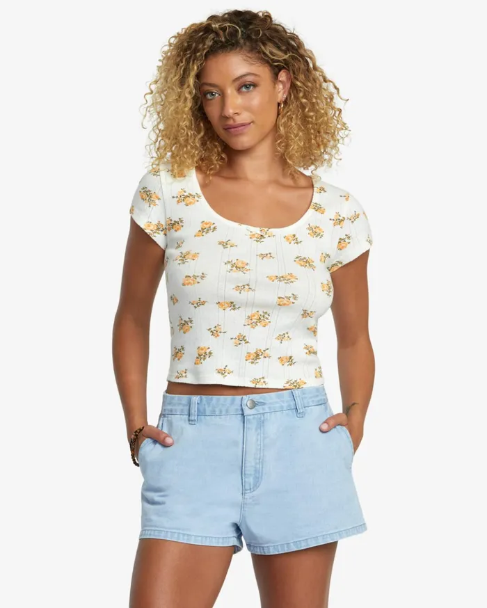 RVCA Shorts Skirts Weekend Denim Shorts Light Vintage Wash 8211 Women