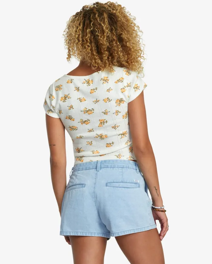 RVCA Shorts Skirts Weekend Denim Shorts Light Vintage Wash 8211 Women