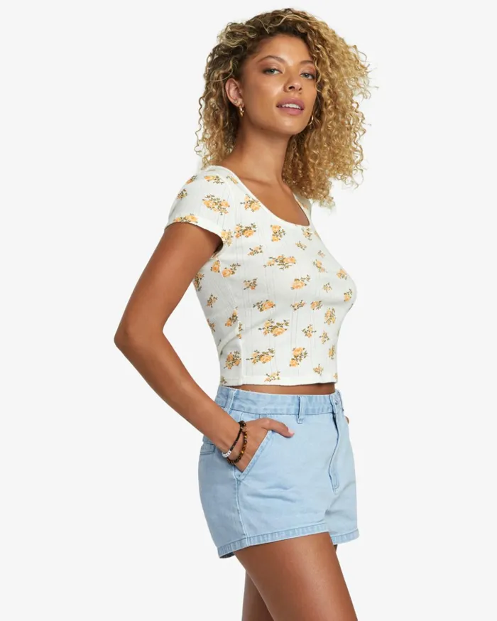 RVCA Shorts Skirts Weekend Denim Shorts Light Vintage Wash 8211 Women