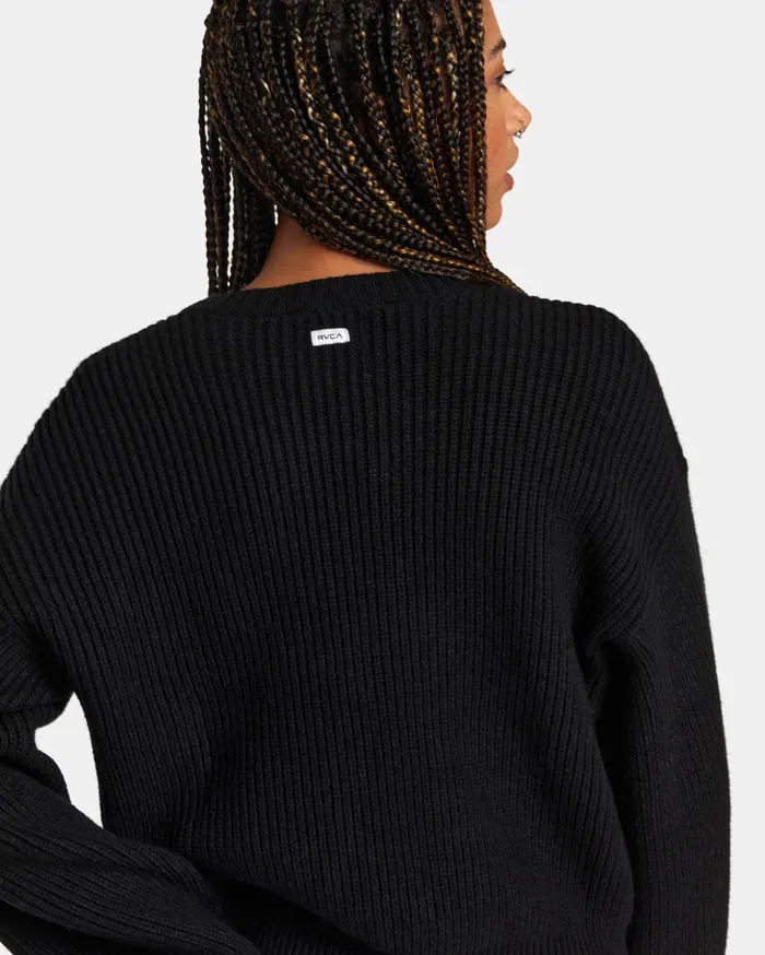 RVCA Sweaters Dip In Pullover Sweater Rvca Black 8211 Women