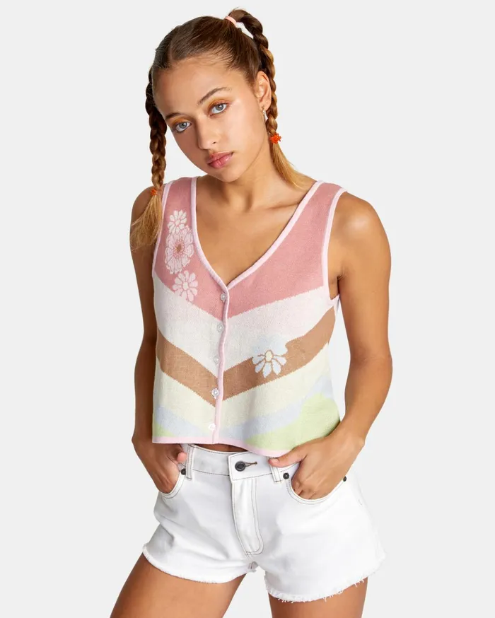 RVCA Sweaters The Trouble Tank Top Multi 8211 Women