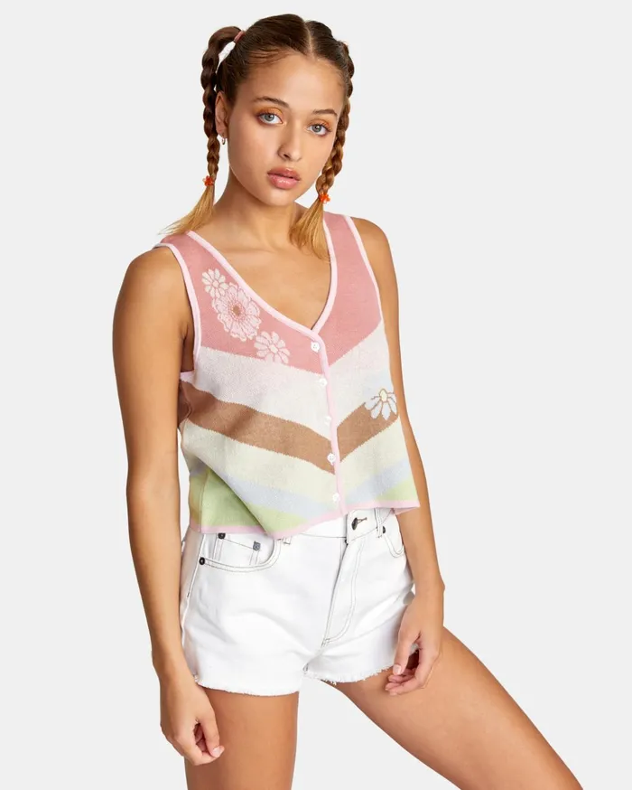 RVCA Sweaters The Trouble Tank Top Multi 8211 Women