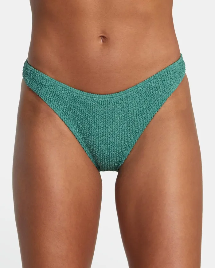 RVCA Swim New Arrivals Grooves French Bikini Bottoms Dusky Green 8211 Women