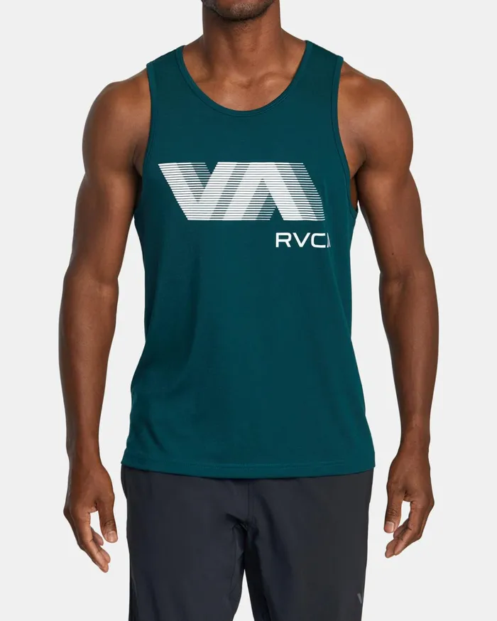 RVCA Tank Tops VA RVCA Blur Tank Top Deep Sea 8211 Men