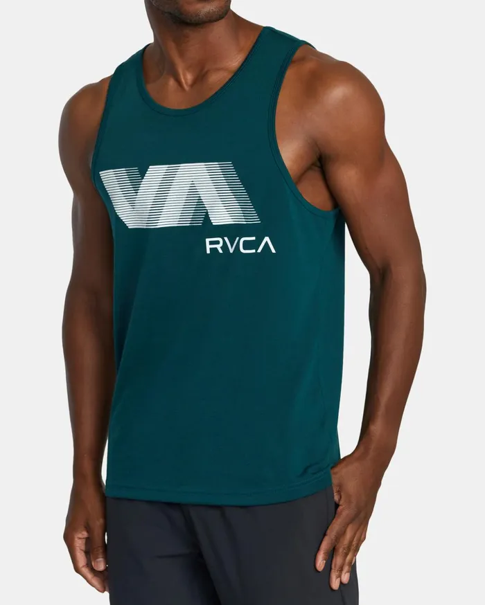RVCA Tank Tops VA RVCA Blur Tank Top Deep Sea 8211 Men