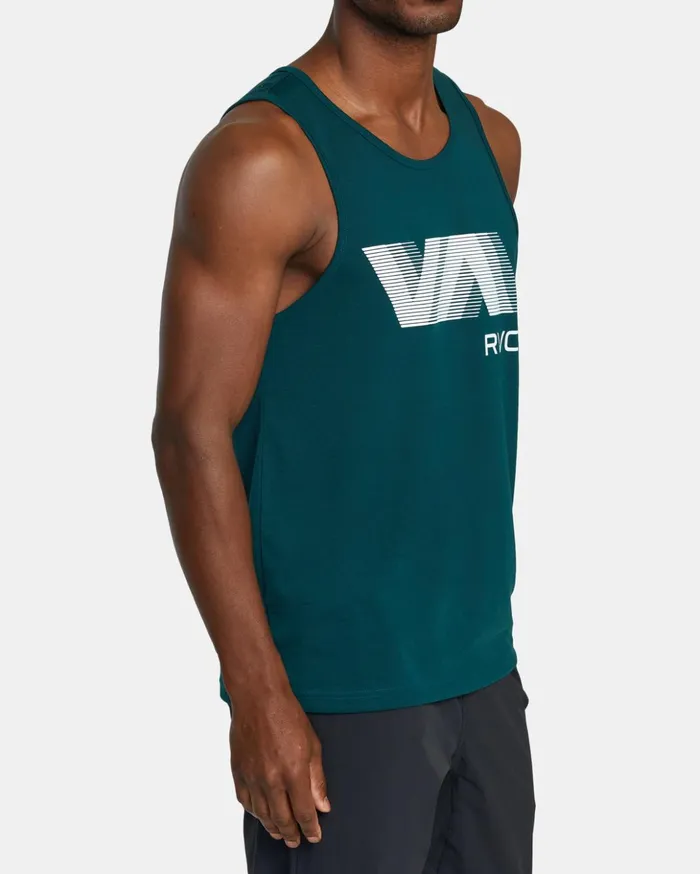 RVCA Tank Tops VA RVCA Blur Tank Top Deep Sea 8211 Men