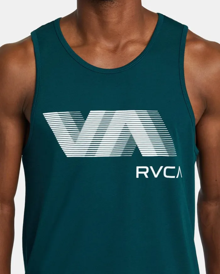RVCA Tank Tops VA RVCA Blur Tank Top Deep Sea 8211 Men